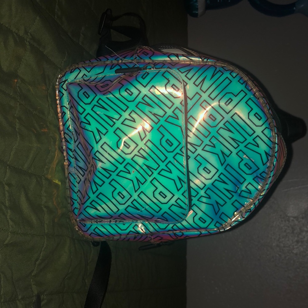 PINK Victoria’s Secret mini backpack holographic